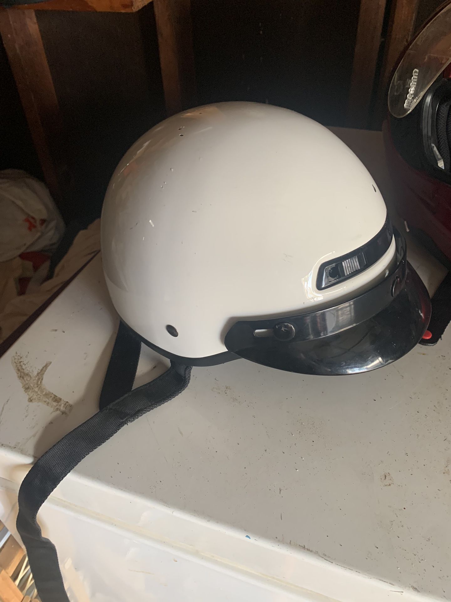 White Motorcycle Helmet