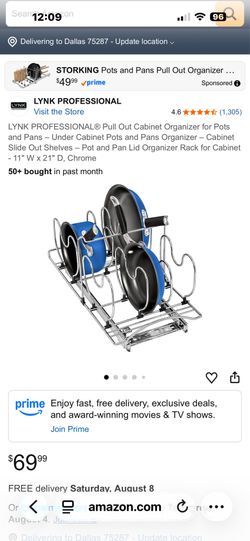 Rollout cookware organizer