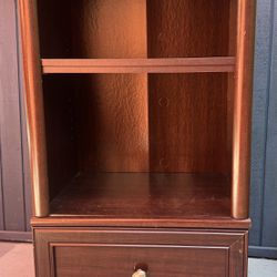 Cherry Book Shelves With One Bottom Drawer 