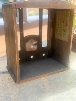 Vintage empty  wooden cathedral radio cabinet