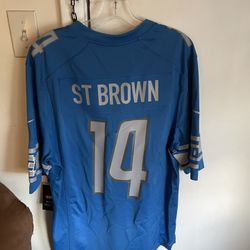 Amon Ra St. Brown Detroit Lions Nine Men’s NFL Jersey L