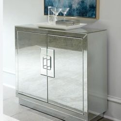 Z Gallerie Mirrored Cabinet 