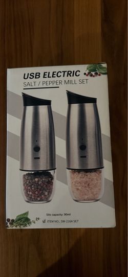 USB Electric Salt and Pepper Mill Set