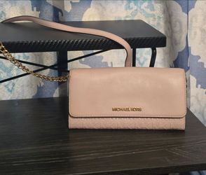 Pink Michael Kors Crossbody Wallet