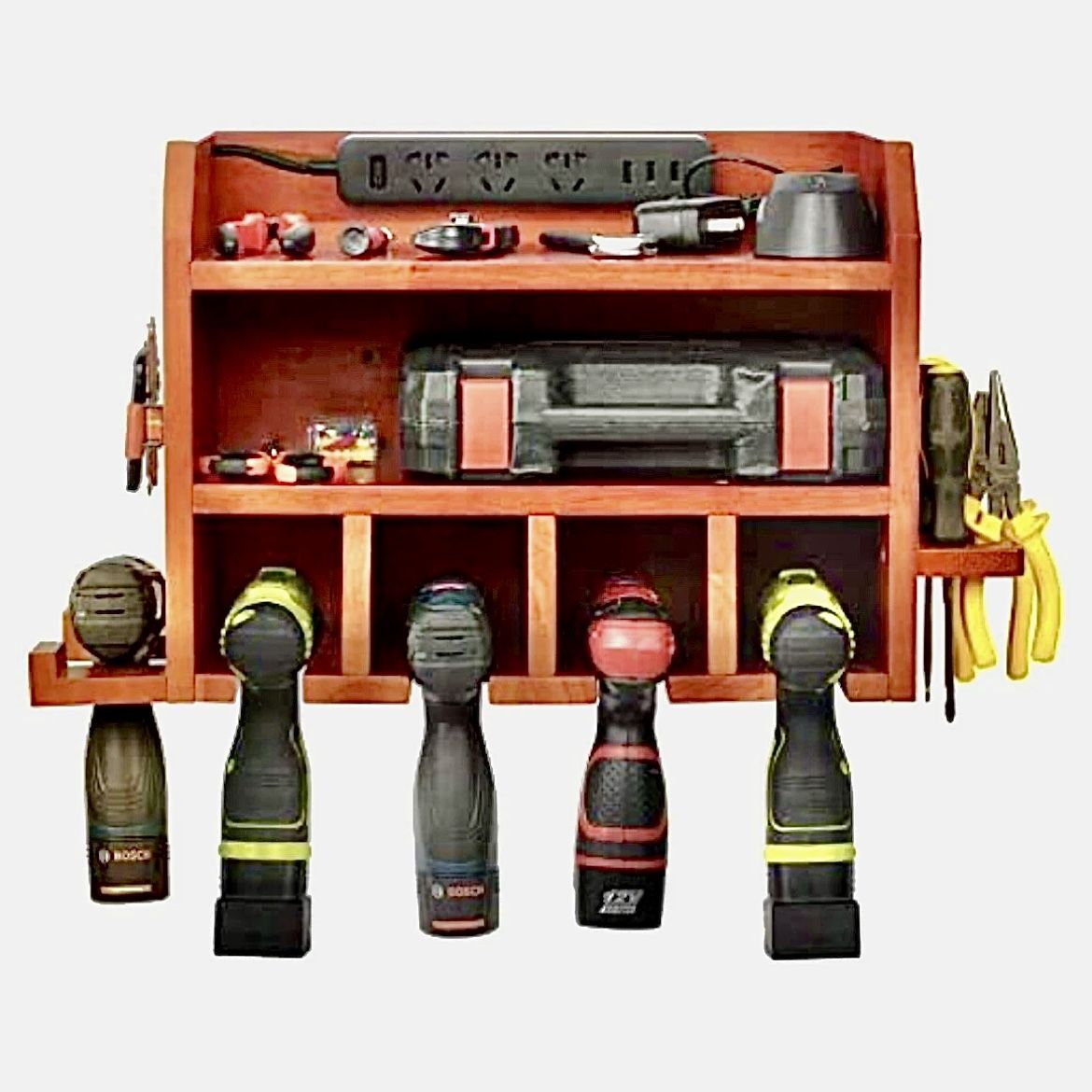 Power Tool Wall Storage & Charging Station • Sturdy, Convenient, Mount Anywhere