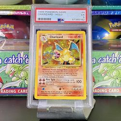 1999 Charizard 4/102 Holo Rare Pokémon Card Base Set PSA 5 EX 🔥 - BGS CGC