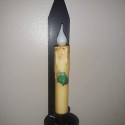 Primitive Hanging Candle Holder With Battery Operated Candle 