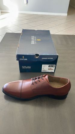 Stafford Seymour Tan Leather Oxford Size 10.5