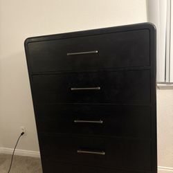 Black 5 Chest Door Basically Brand New Damages Are Top Chest Drawer Is Stuck 