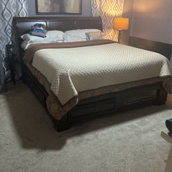 King size Brown Bed frame 