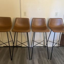 Poly & Bark Brown Bar Stools