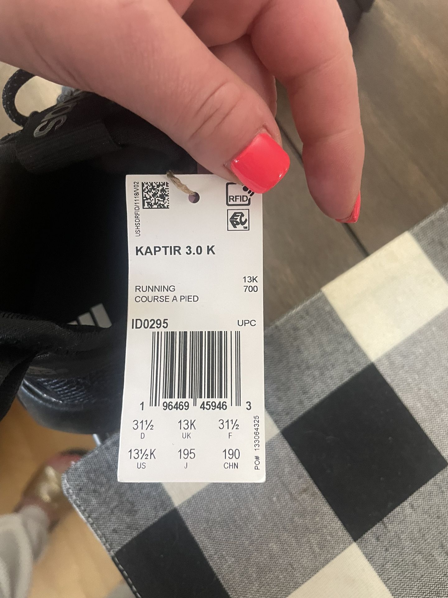 Kids Adidas Shoes In Black Size 13 1/2