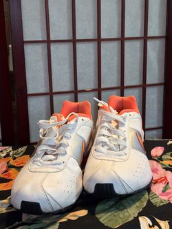 Nike Shox White Orange Sneakers