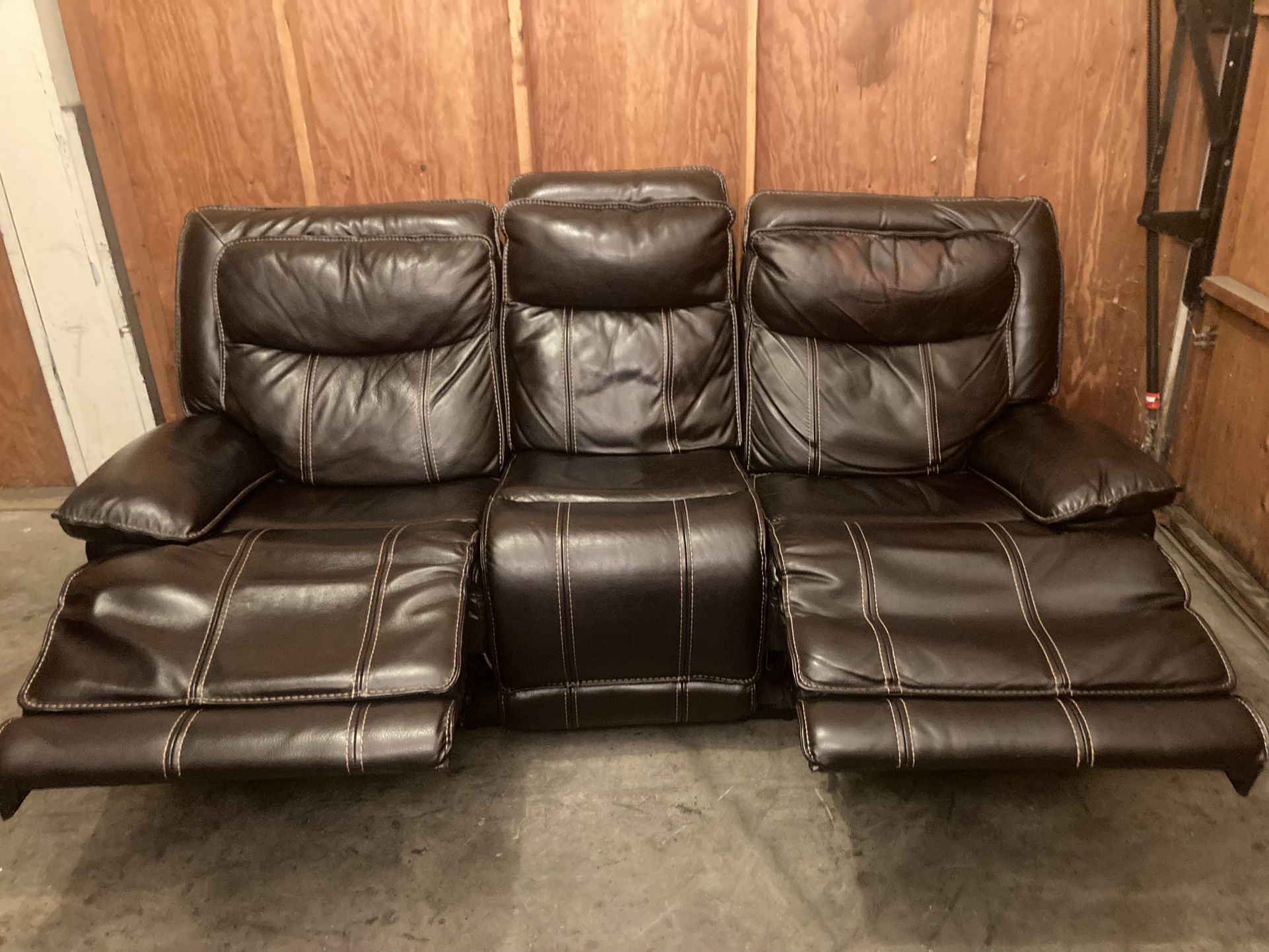 Leather Recliner Couch Sofa - Free Delivery 