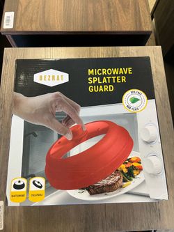Vented Glass Silicone Microwave Plate Cover Collapsible Splatter Guard