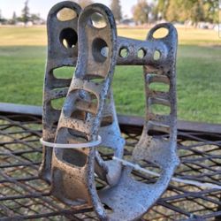 Vintage Pair Cowboy Saddle Iron Stirrups 1880's Early 1900's....asking $40.00