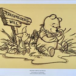 Walt Disney’s Winnie The Pooh & Piglet -"December 1993", exclusive artwork print