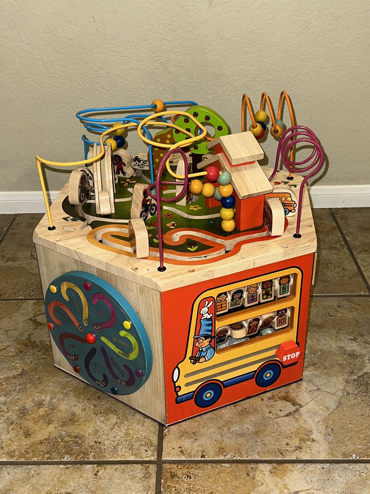 Wooden Activity Cube
