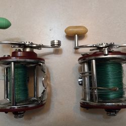 2 Vintage Penn Peer 209 Fishing Rod Reels 