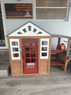 KidKraft Wooden Kids Outdoor Playhouse