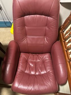 Leather reclining chair