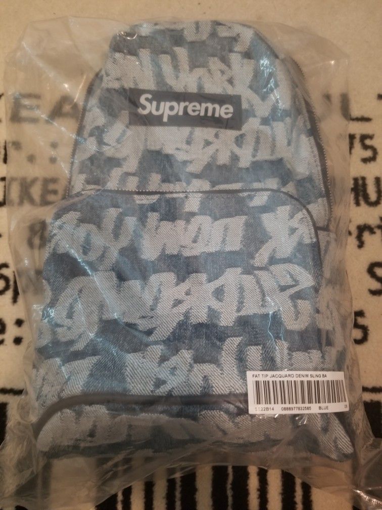 Supreme denim Jacquard Backpack