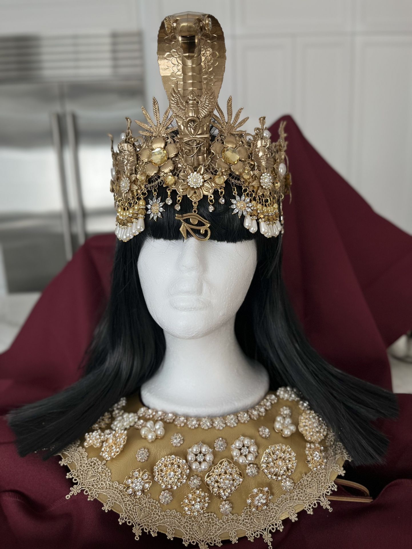 Cleopatra Wig , Crown, & Necklace