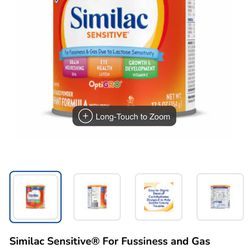 Similac Sensitive 12.5 oz 4 Cans Unopened 