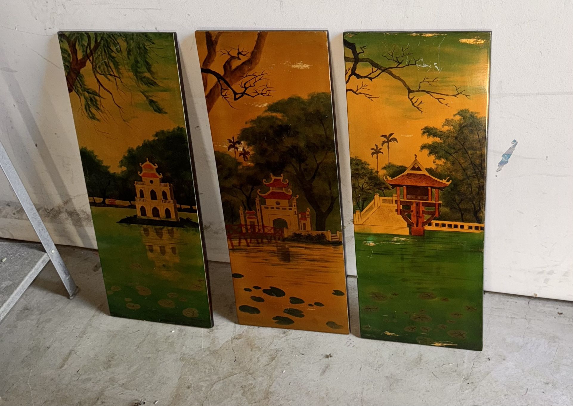 Oriental pictures, set of 4
