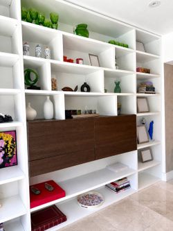Modern Built-In Bar & Library Wall Unit – Designer Piece