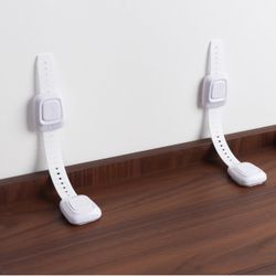 No Drill Furniture Anchors for Baby Proofing, Anti-Tip Furniture Straps, Wall Anchors for Securing Furniture, Safety Anchors for Toddlers (12 Straps)
