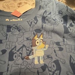 New Bluey ADULT crewneck sweatshirt Sz small 💙🐾🐶🦴