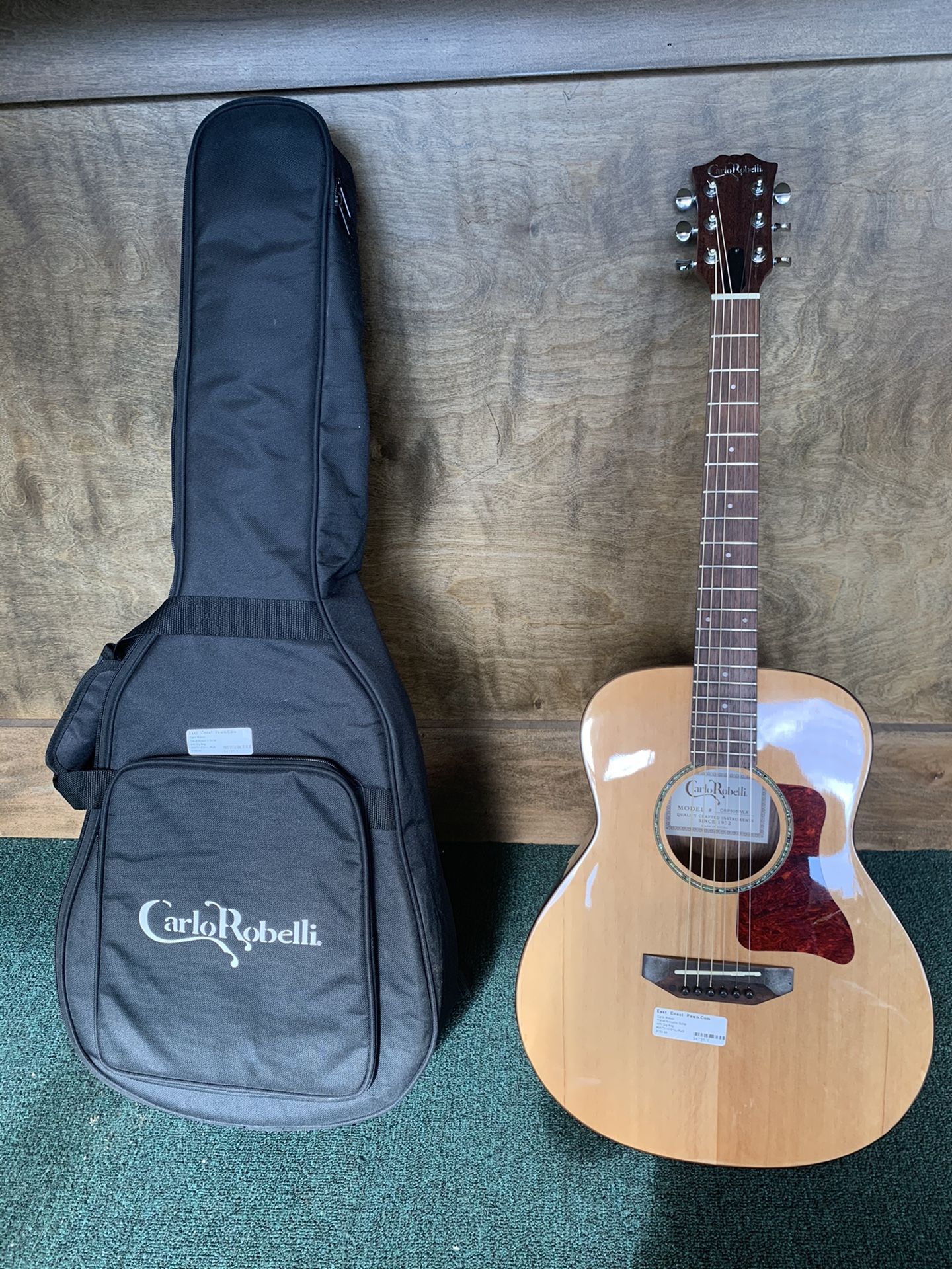 Carlo Robelli Travel Acoustic Guitar w/ Gig Bag (CRP505WOX)