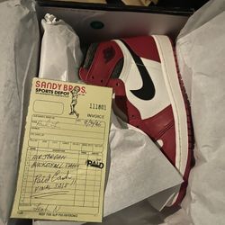 jordan 1 lost and found size 8.5