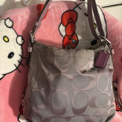 Purple Coach With Signature Cs