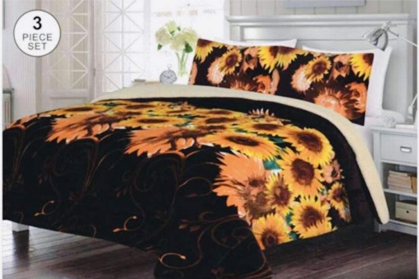 3pc Blanket Borrego Set ~ Queen