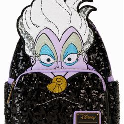 Loungefly Little Mermaid 35th Anniversary Exclusive Ursula Sequin Cosplay Backpack New With Tags 