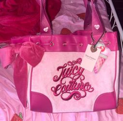 Juicy Couture Pink Velour Tote Bag