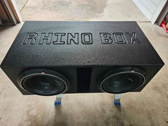 Rhino ported box with 2 10s subwoofers speakers