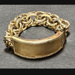 10kt Gold Heavy Bracelet Chino Link 155gr Ask For Bob 