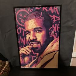 Framed Drake Art Picture