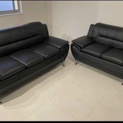 BLACK 2 Piece Living room SET 🖤