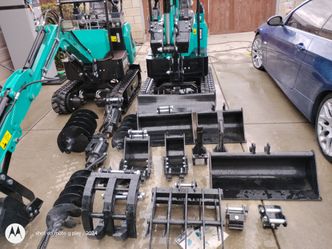 Mini Excavators with Attachments Bundle