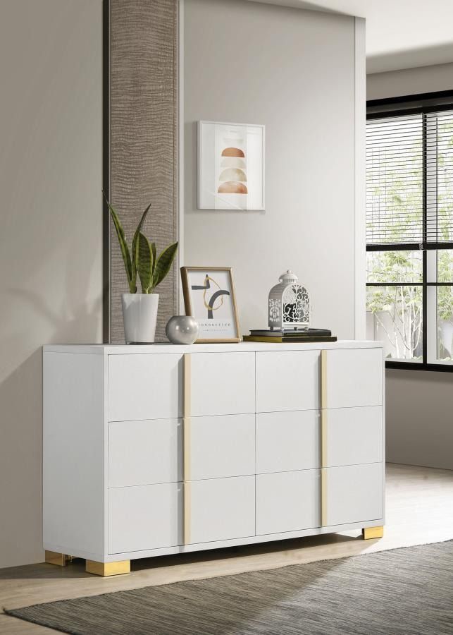 New Dresser White And Gold