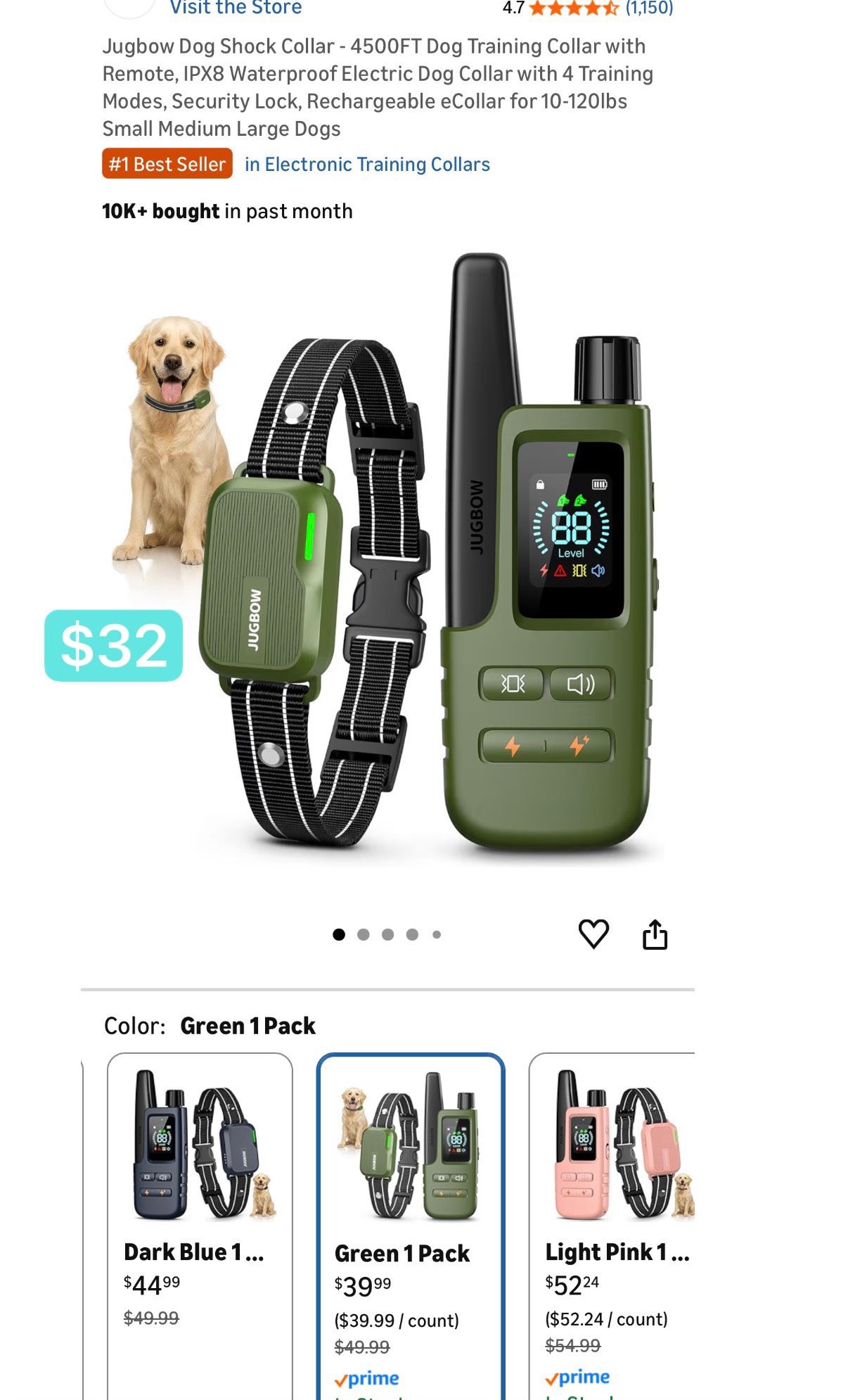 Jugbow Dog Shock Collar