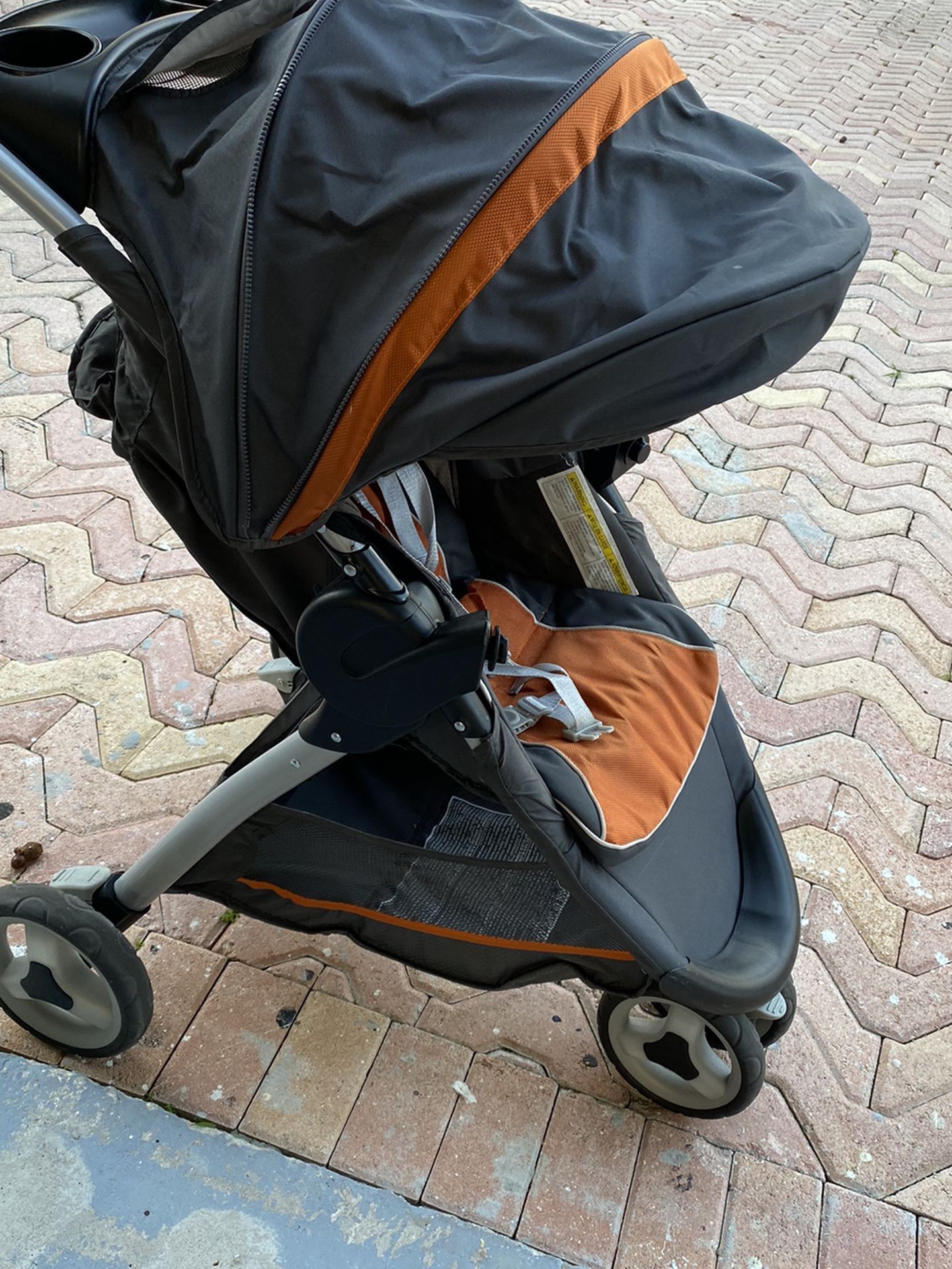 Free Orange And Grey Jogger Stroller