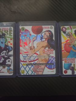 Round One x One Piece Robin,  Usopp, and Jinbe