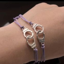 2-pcs. Partners In Crime Friendship Bracelet Set