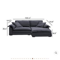 Charcoal  Sectional Couch