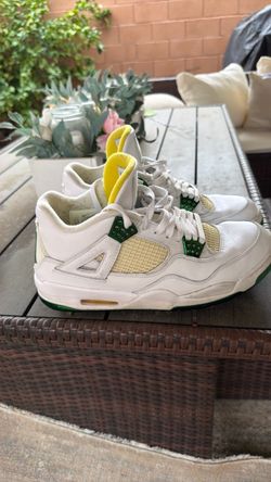 Nike Air Jordan 4 White Green Sneakers